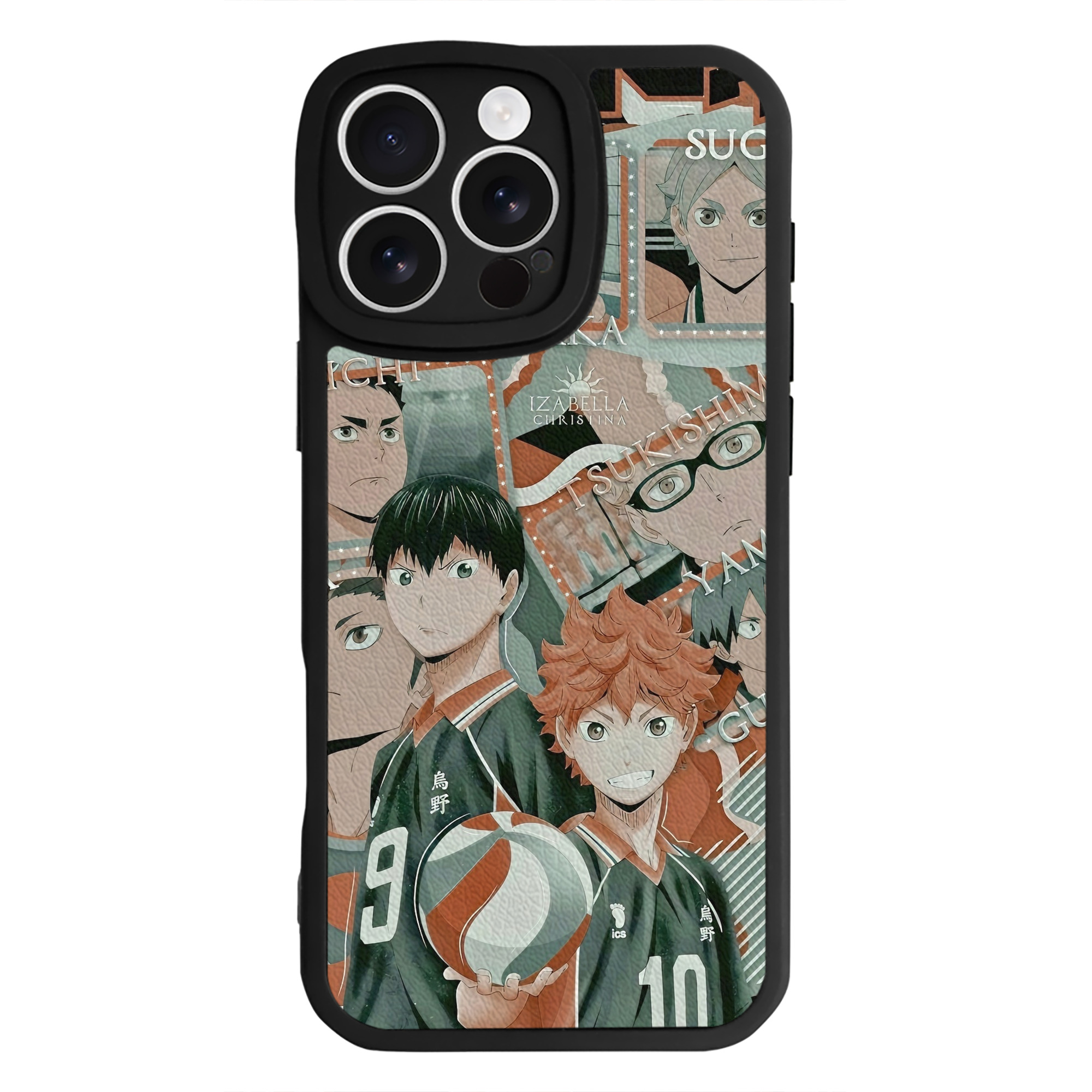 （画像用） ハイキュー!! Haikyu!! 【iPhone 16シリーズ対応】シリコンスマホケース（レザー調） 材質：シリコン